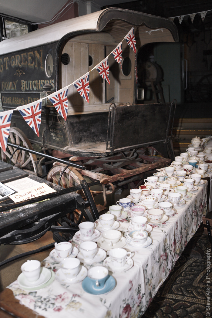 Vintage teacups at the Dorset County Museum